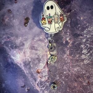 Ghost Themed Badge Reel with Drinks